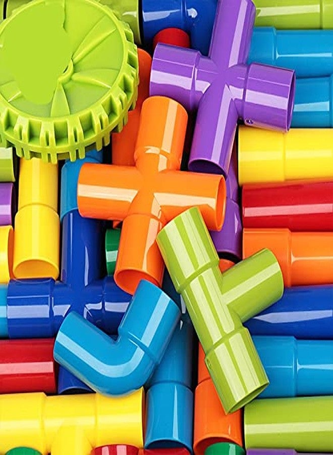 PULSBERY Non-Toxic Big Sized Pipe Shape Building Block Set, Interlock Brick Set for Kids 2 3 4 5 6 7 8 9 Year Kids Boys & Girls (Pipe Block Toy) - Image 2